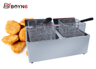 11L Double Oil  Tank Electric Fryer Table Top Fryer Snack Food Kitchen Equipments