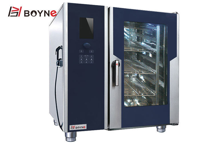 Stainless Steel 10 Trays Steam Combi Oven With Injection LCD Version of updated type