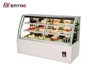 Table Top Chilled Cake Display Fridge Stainless Steel Air Cooling Demisting Hollow Glass 580W