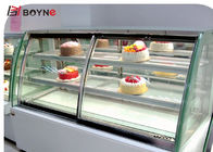 Table Top Chilled Cake Display Fridge Stainless Steel Air Cooling Demisting Hollow Glass 580W